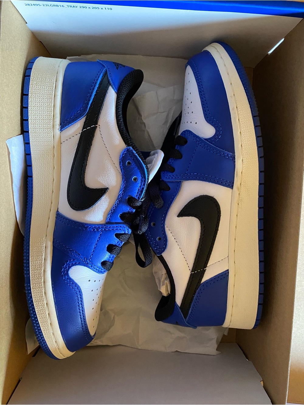 Nike Air Jordan 1 Retro Low OG (GS) White/Black/Game Royal/Sail